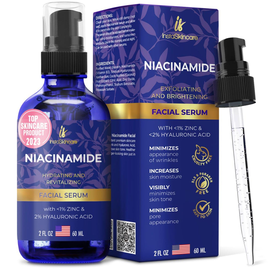 Niacinamide Serum 2oz for Face 10% with Zinc 1% Vitamin B3